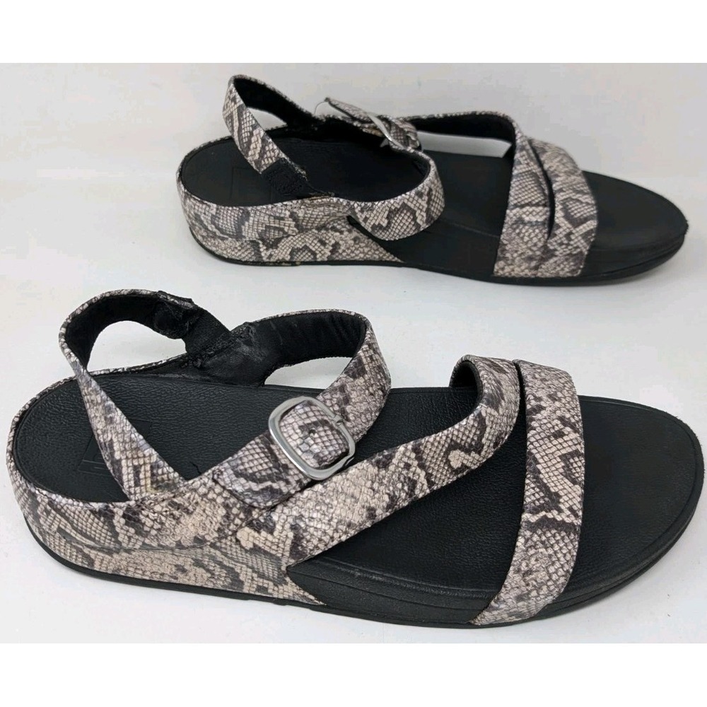 FitFlop Skinny II J18-585 Sandals Women's Size 11‎ Z-Strap Snake Skin Print